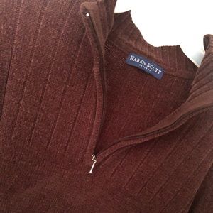 Karen Scott Zip Up Sweater